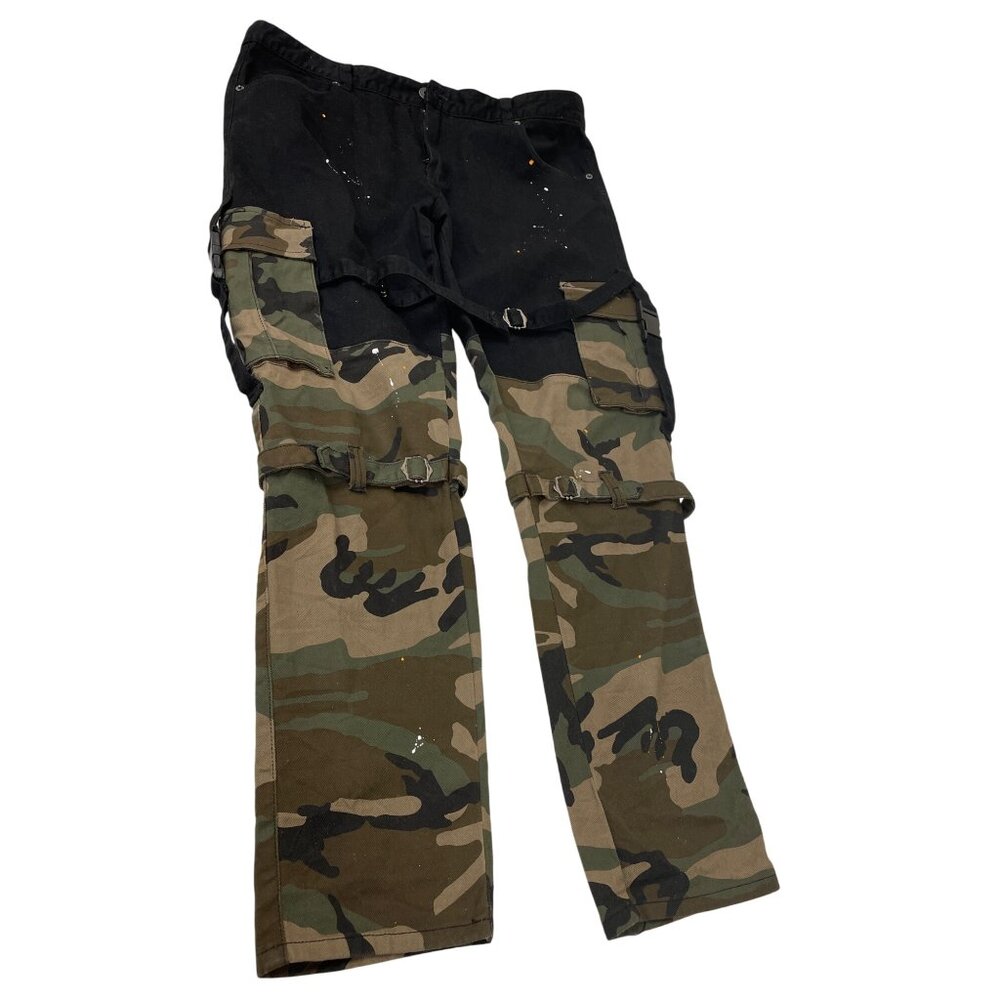 Kloud 9 Mens Black Camo Cargo Jeans Pants Size 40x32 SKU 8545